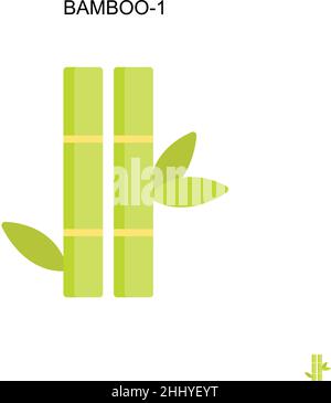 Bamboo-1 einfaches Vektorsymbol. Illustration Symbol Design-Vorlage für Web mobile UI-Element. Stock Vektor