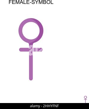 Weibliches Symbol einfaches Vektorsymbol. Illustration Symbol Design-Vorlage für Web mobile UI-Element. Stock Vektor