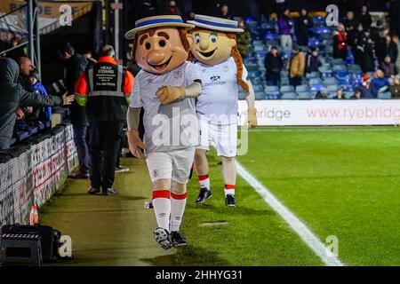 Luton, Großbritannien. 25th Januar 2022. Luton Town masket während des Sky Bet Championship-Spiels zwischen Luton Town und Bristol City in der Kenilworth Road, Luton, England, am 25. Januar 2022. Foto von David Horn. Quelle: Prime Media Images/Alamy Live News Stockfoto