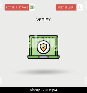 Überprüfen Sie das einfache Vektorsymbol. Stock Vektor
