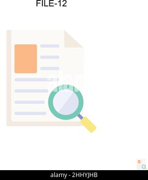 File-12 einfaches Vektorsymbol. Illustration Symbol Design-Vorlage für Web mobile UI-Element. Stock Vektor