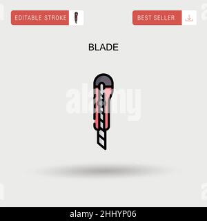 Einfaches Vektorsymbol der Klinge. Stock Vektor