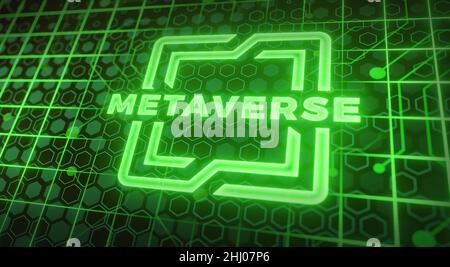internet Digital Technology Metaverse Daten Cyber Security ctypto coin gameFi NFT game concept. Stockfoto