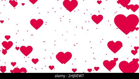 Nahtlose Muster mit Herzen. Nahtloser Hintergrund mit Herzen. Valentinstag. Geschenkpapier, Druck Stock Vektor
