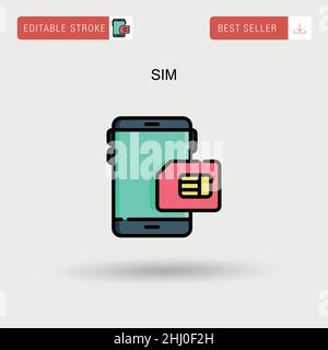 SIM Simple Vector-Symbol. Stock Vektor