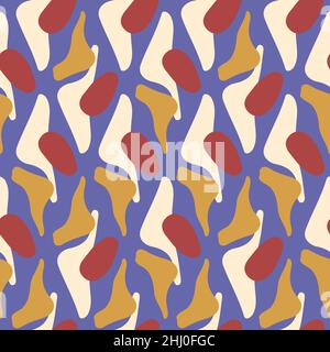 Moderne abstrakte organische Formen nahtloses Muster. Stock Vektor