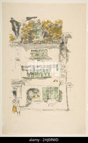 Yellow House, Lannion 1893 James McNeill Whistler American. Gelbes Haus, Lannion 372864 Stockfoto