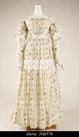 Kleid spät 1820s Briten. Kleid. Britisch. Ende 1820s. Baumwolle Stockfoto