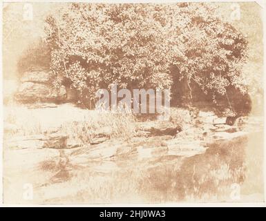 Burnside, Fife / Island in the Almond River 1843–47 Hill und Adamson, britisch, schottisch. Burnside, Fife / Insel im Almond River 268423 Stockfoto