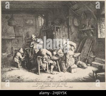 The Taste 1610–85 Adriaen van Ostade Niederländisch. Der Geschmack 396324 Stockfoto