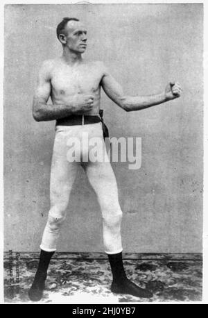 Bob Fitzsimmons - Weltmeister im Schwergewicht von 1897 bis 1899 und der erste dreifache Weltmeister in der Geschichte - Ende des 19. Jahrhunderts Stockfoto