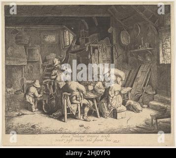 The Taste 1610–85 Adriaen van Ostade Niederländisch. Der Geschmack 396490 Stockfoto