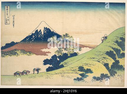 Der Inume-Pass in der Provinz Kai (Kōshū Inume tōge), aus der Serie 36 Ansichten des Fuji-Berges (Fugaku sanjūrokkei) ca. 1830–32 Katsushika Hokusai Japanisch. Der Inume-Pass in der Provinz Kai (Kōshū Inume tōge), aus der Serie 36 Ansichten des Fuji-Berges (Fugaku sanjūrokkei) 55456 Stockfoto