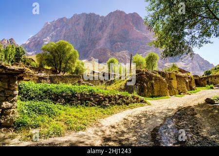 Margib Dorf im Yaghnob Tal in Tadschikistan Stockfoto