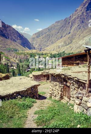 Margib Dorf im Yaghnob Tal in Tadschikistan Stockfoto