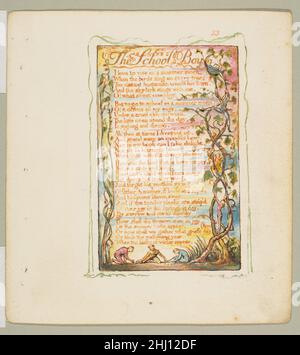 Songs of Innocence und of Experience: The School Boy Ca. 1825 William Blake British. Lieder der Unschuld und der Erfahrung: Der Schuljunge 348040 Stockfoto