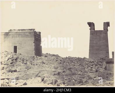 Temple de Dandour en Nubie 1860s Wilhelm Hammerschmidt Deutsch. Temple de Dandour en Nubie 266692 Stockfoto