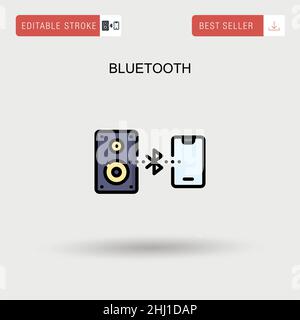 Einfaches Bluetooth-Vektorsymbol. Stock Vektor
