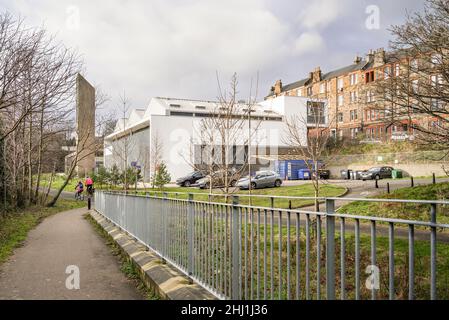 Edinburgh, Schottland, UK - Edinburgh Skulpturenwerkstatt von Sutherland Hussey Harris Architects im Winter Stockfoto