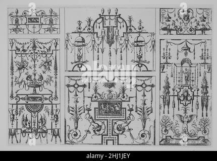 Groteske Ornamenttafel 1566 Jacques Androuet Du Cerceau Französisch. Groteske Ornamenttafel 338721 Stockfoto