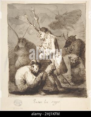 Vögel einer Feder ('Entre los suyos') 1807–45 Leonardo Alenza y Nieto Spanisch. Vögel einer Feder ('Entre los suyos') 335149 Stockfoto