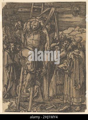 Der Abstieg vom Kreuz, von der kleinen Passion (Kopie) n.d. Nach Albrecht Dürer Deutsch. Die Herabkunft vom Kreuz, aus der kleinen Passion (Kopie) 387748 Stockfoto