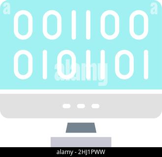 Vektor-Web-Entwicklung, Codierung weiße Linie Symbol. Stock Vektor