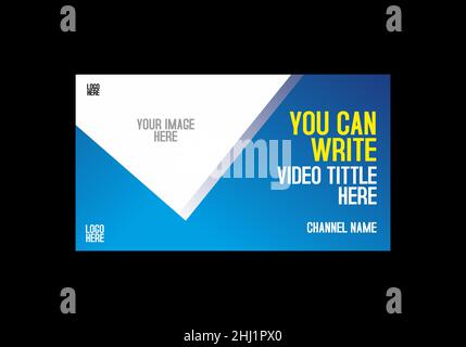 Blaugelbe Farbe des Video-Miniaturbilds Stock Vektor