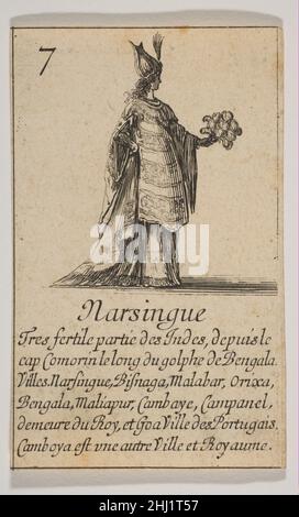 Narsingue 1644 geätzt von Stefano della Bella Italienisch. Narsingue 382665 Künstler: Geätzt von Stefano della Bella, Italienisch, Florenz 1610?1664 Florenz, Künstler: Gestaltet von Jean Desmarets de Saint-Sorlin, Französisch, 1595?1676, Verlag: Herausgegeben von Henri Le Gras, Französisch, Widmung: Gemacht für Ludwig XIV, König von Frankreich, Französisch, Saint-Germain-en-Laye 1638?1715 Versailles, Patron: Im Auftrag von Kardinal Jules Mazarin, Italienisch, Piscina 1602?1661 Vincennes, Narsingue, 1644, Radierung, Staat III. Metropolitan Museum of Art, New York. Schenkung des Estate of James Hazen Hyde, 1959 (59.654.19(24)) Stockfoto