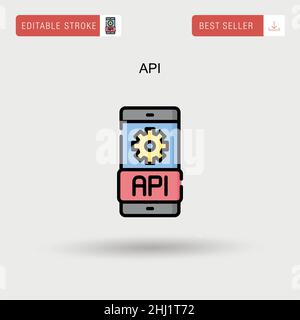 API Simple Vector-Symbol. Stock Vektor