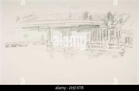 Old Battersea Bridge 1879 und 1887 James McNeill Whistler American. Alte Battersea Bridge 372795 Stockfoto