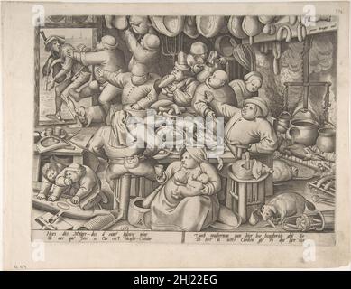 The Fat Kitchen 1563 nach Pieter Bruegel dem Älteren Niederlandisch. The Fat Kitchen 392424 Stockfoto