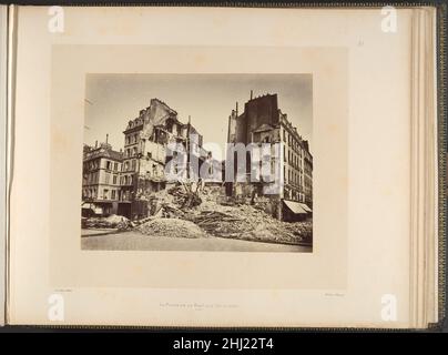 Place de la Bastille, verbrannt 1871 Alphonse J. Liébert Französisch. Place de la Bastille, verbrannt 291460 Stockfoto