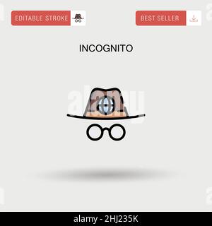 Einfaches Vektorsymbol „Incognito“. Stock Vektor