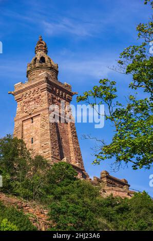 Kyffhäuser-Denkmal auf dem Kyffhäuser bei Bad Frankenhausen, Thüringen, Deutschland, 14. August 2017. Stockfoto