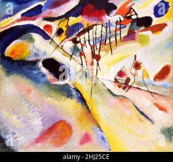 'Landscape' von Wassily Kandinsky (1866-1944), Öl auf Leinwand, 1913 Stockfoto