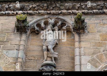 Nahaufnahme der Skulptur des wunderschönen Stirling Castle in Highland, Schottland Stockfoto