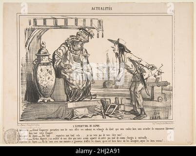 The Japan Expedition, from Actualités, veröffentlicht in Le Charivari 15. Oktober 1853 CHAM (Amédée Charles Henri, Comte de Noé) Französisch. Die Japan-Expedition von Actualités, veröffentlicht in Le Charivari 392301 Stockfoto