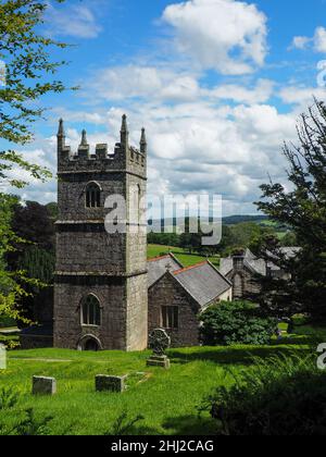 Kirche St. Hydroc auf dem Landgut Lanhydrock Stockfoto