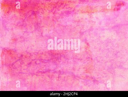 Aquarell hell handbemalt abstrakten Hintergrund. Handgemachte, gealterte Papiertextur. Grunge-Overlay. Kann für Karten, Einladungen, Web, Kleidung, te verwendet werden Stockfoto