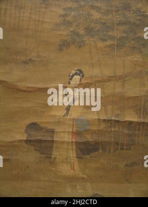 Dame in einem Bambushain nach Qiu Ying Shen Shuo Chinese. Lady in einem Bambushain nach Qiu Ying 36030 Stockfoto