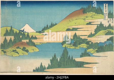 Der See bei Hakone in der Provinz Sagami (Sōshū Hakone kosui), aus der Serie 36 Ansichten des Fuji-Berges (Fugaku sanjūrokkei) ca. 1830–32 Katsushika Hokusai Japanisch. Der See von Hakone in der Provinz Sagami (Sōshū Hakone kosui), aus der Serie 36 Ansichten des Fuji-Berges (Fugaku sanjūrokkei) 56385 Stockfoto