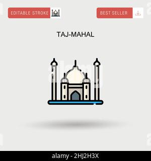 Taj-mahal einfaches Vektor-Symbol. Stock Vektor