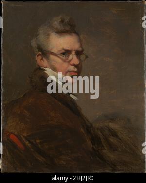 Selbstporträt 1825–28 George Chinnery British Chinnery malte mehr als ein Dutzend Selbstporträts, von denen er 1798 das erste an der Royal Academy, London, ausstellte; dies ist das intimste und fesselndste von allen. Chinnery, eine rätselhafte Figur, war exzentrisch und flüchtig, mit einer Tendenz zu Hypochondrien, einem Raconteur und Witz mit einem Geschenk zur Freundschaft. Dieses Abbild wurde in China gemalt und muss auf die Jahre 1825–28 datieren. Sein erster Besitzer war der US-Konsul Benjamin Chew Wilcox, ein Geschäftsmann im Opiumhandel, der vom Künstler (Th Stockfoto