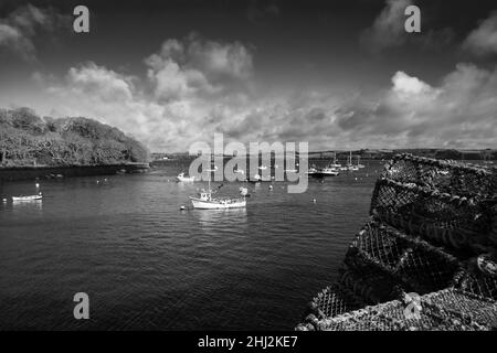 Ein kleiner Hafen in Mylor bei Falmouth an der Cornish Coast Stockfoto