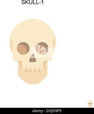 Skull-1 einfaches Vektorsymbol. Illustration Symbol Design-Vorlage für Web mobile UI-Element. Stock Vektor