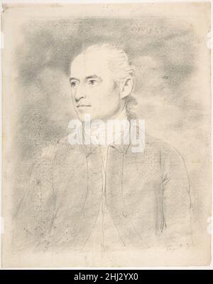 Captain Downman, der Bruder des Künstlers, ca. 1776 John Downman britisch, walisisch in diesem frühen Werk verwendete Dowman subtile Grautöne, um seinen älteren Bruder Francis zu porträtieren. Eine Inschrift unten rechts weist darauf hin, dass der Sitter den Rang eines Kapitäns innehat. Später wurde er zum Oberstleutnant der Royal Artillery befördert und nahm an der britischen Eroberung der karibischen Insel St. Lucia durch die Franzosen im Jahr 1778 Teil. Captain Downman, der Bruder des Künstlers 341629 Stockfoto