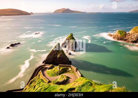 Dunquin Pier am Slea Head Drive, Dingle Peninsula, Kerry, Irland Stockfoto