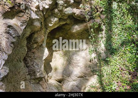 Cascate delle Marmore, das Naturschutzgebiet der Wasserfälle von Marmore, Wanderwege und Naturpfade Stockfoto