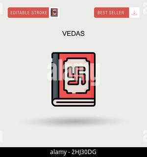 Vedas einfaches Vektorsymbol. Stock Vektor